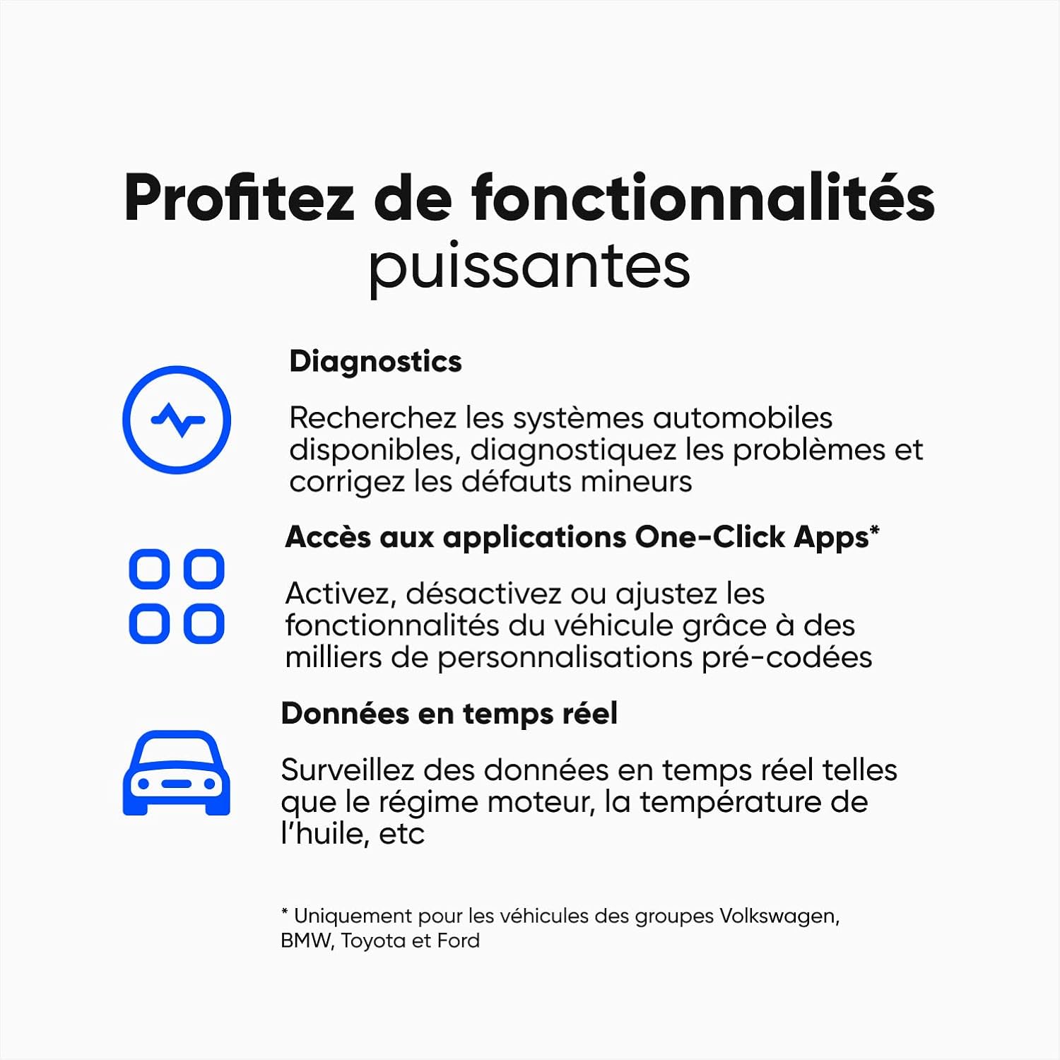OBDeleven 3 Lecteur de Codes OBD2 Diagnostic Bluetooth