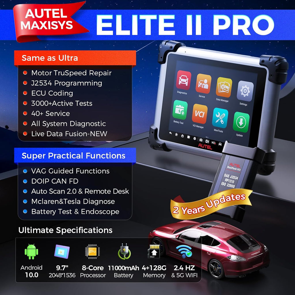 Autel MaxiSYS Elite II Pro Valise Diagnostic Auto - Pack X2